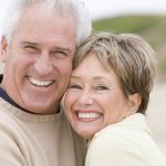 ceramic dental implants-Senior Couple denture clinic partial complete implant supported denture multiple implants birimingham solihull
