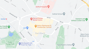 Eternal Smiles Dental Centre Map Location in Solihull Birimingham
